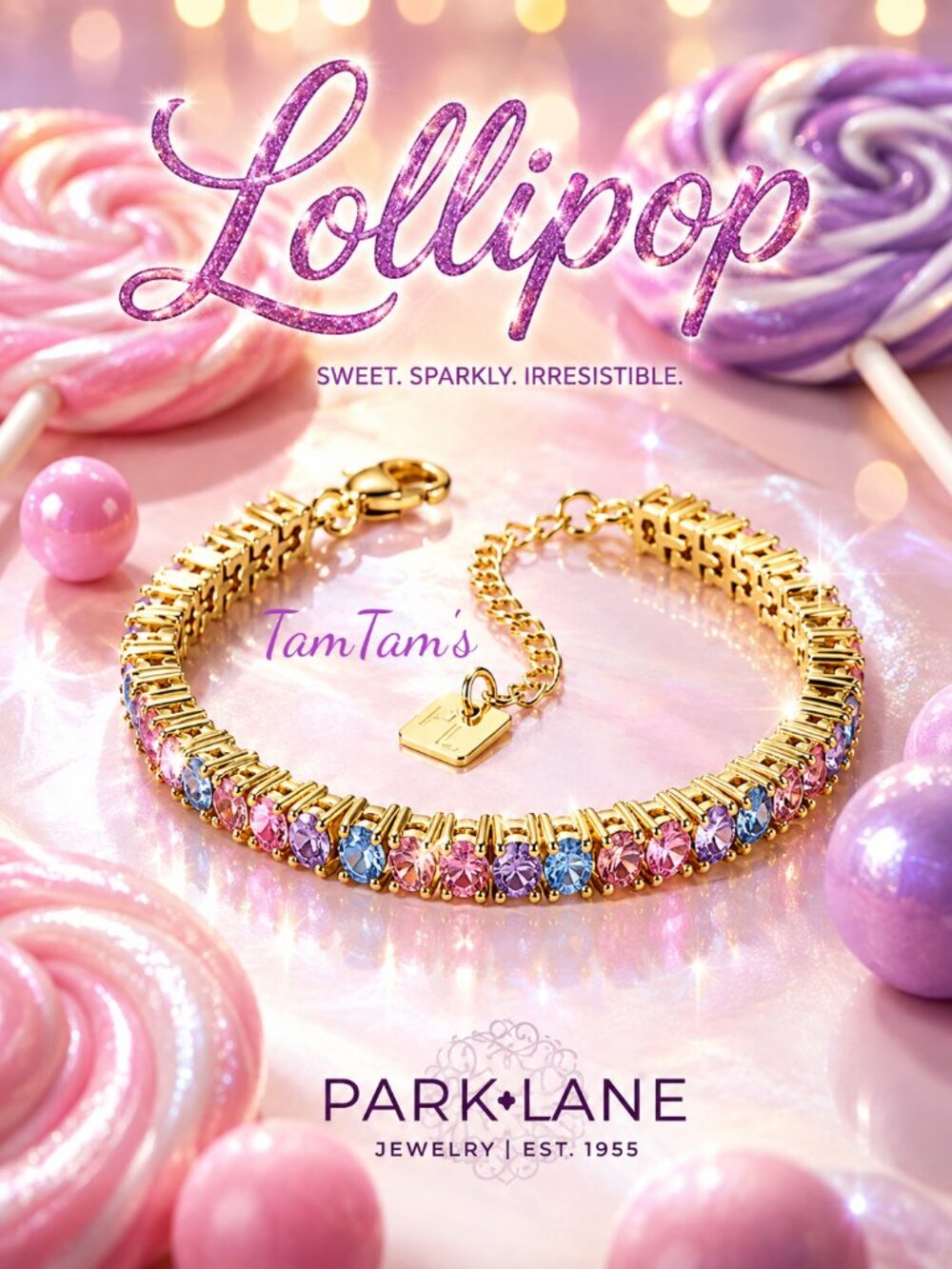 Park Lane Lollipop Micro Impression Tennis Bracelet